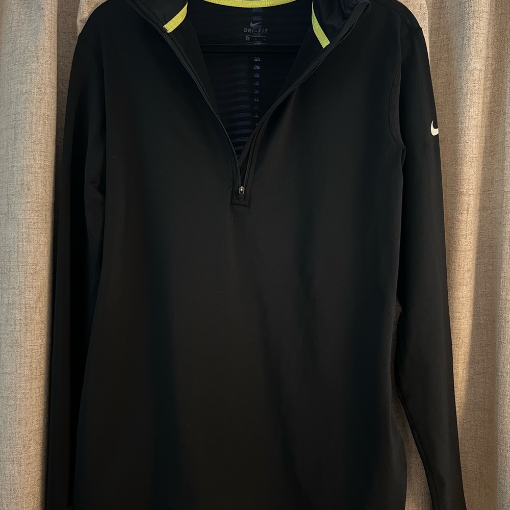 Nike Black and Yellow Dri-FIT Pullover